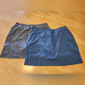 Lot 2 Lee Skort Womens Size 16 Mid Rise Skirt Shorts Lined Pockets GUC